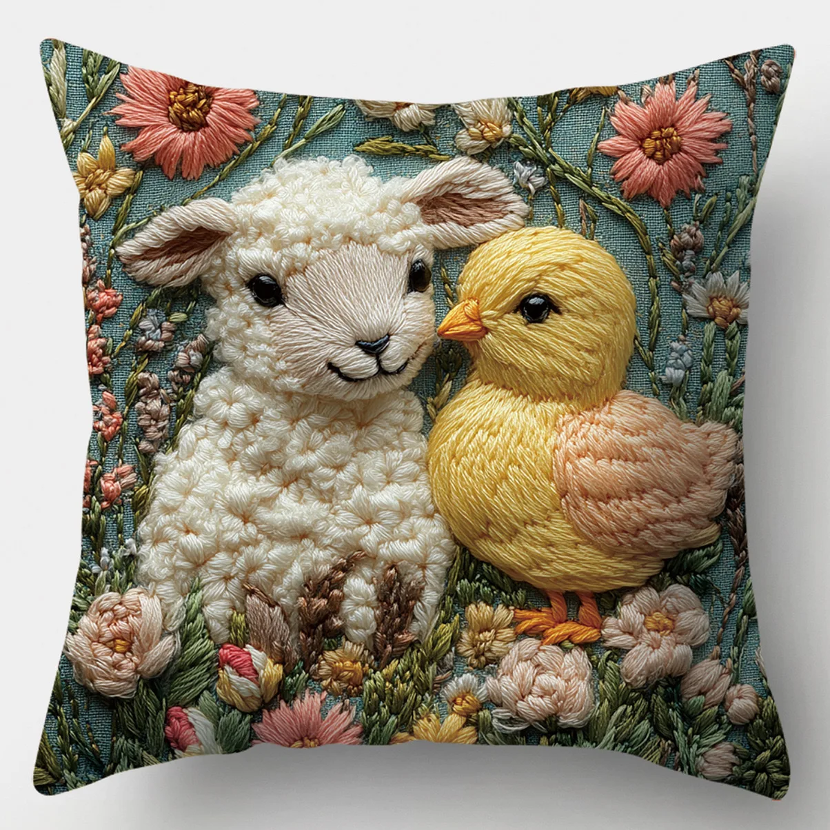 Easter Cartoon Printed Bunny Egg Pillowcase Home Sofa Cushion Cover Bedroom Bedside Pillow Cover 4