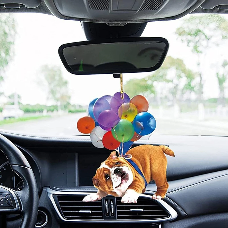 Creative Cute Cat Dog Car Hanging Ornament With Colorful Balloon Hanging  Ornament Car Interior home Decor Pendant Accessories - AliExpress