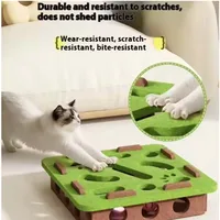 Pet Cat Puzzle Maze Holes Toys Felt Box With Bell Ball Kitten Playing Toys Interactive Funny Cat Supplies 3