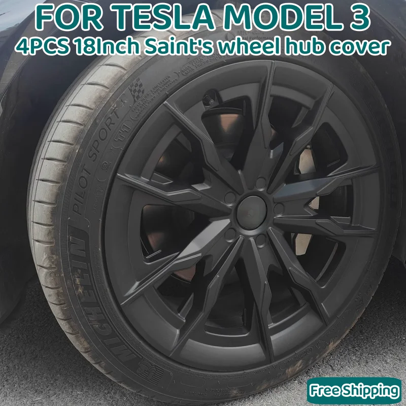 

18Inch Wheel Hubcap For Tesla model 3 Hub Cap Performance Automobile Replacemen Wheel Cover Wheel Cap Full Rim Cover 2018-2023