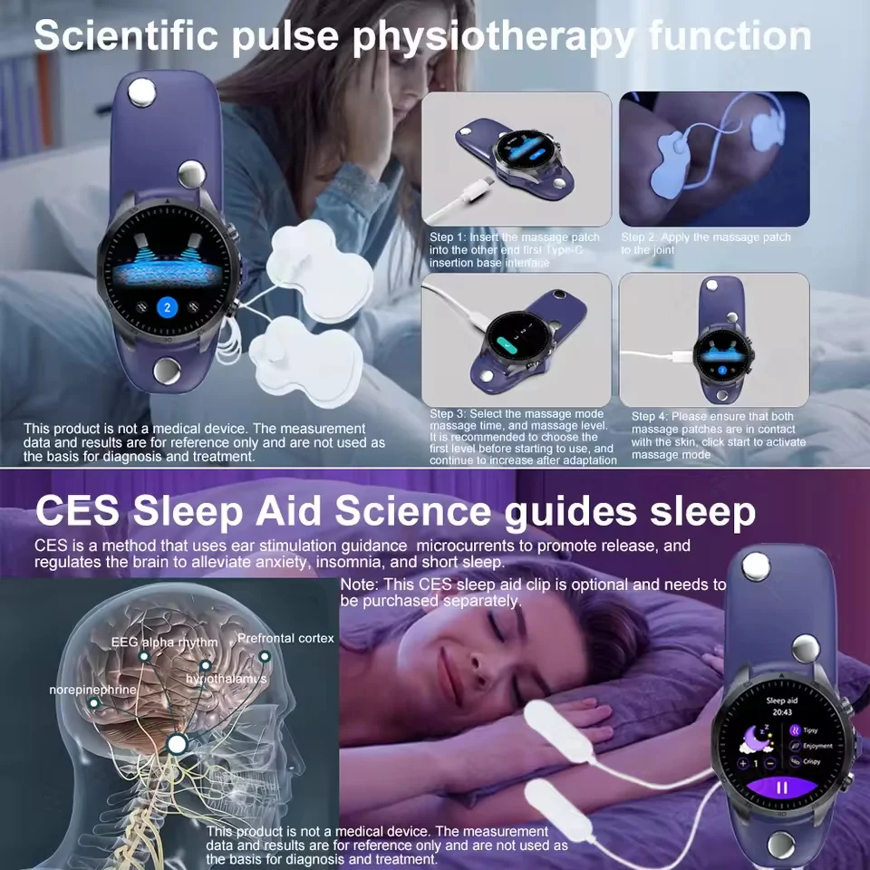 2026 New Nursing level AI-GPT Laser Electrotherapy Smart Watch ECG+PPG Blood Pressure Uric Acid Blood Fat Health Monitor Watches 2