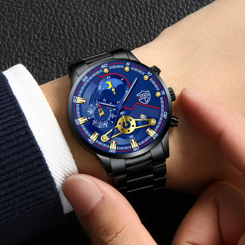2022 Men Watch Top Luxury Brand Quartz Mens Watches Chronograph Gold Reloj Hombre Sport Wristwatch Man Relogio Masculino