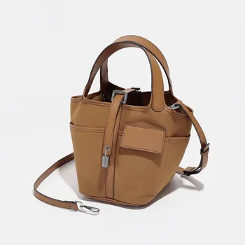 Borse a secchiello piccole a tracolla per donna Borsa a tracolla in tela di alta qualità alla moda Borse portatili con manico superiore di design di lusso