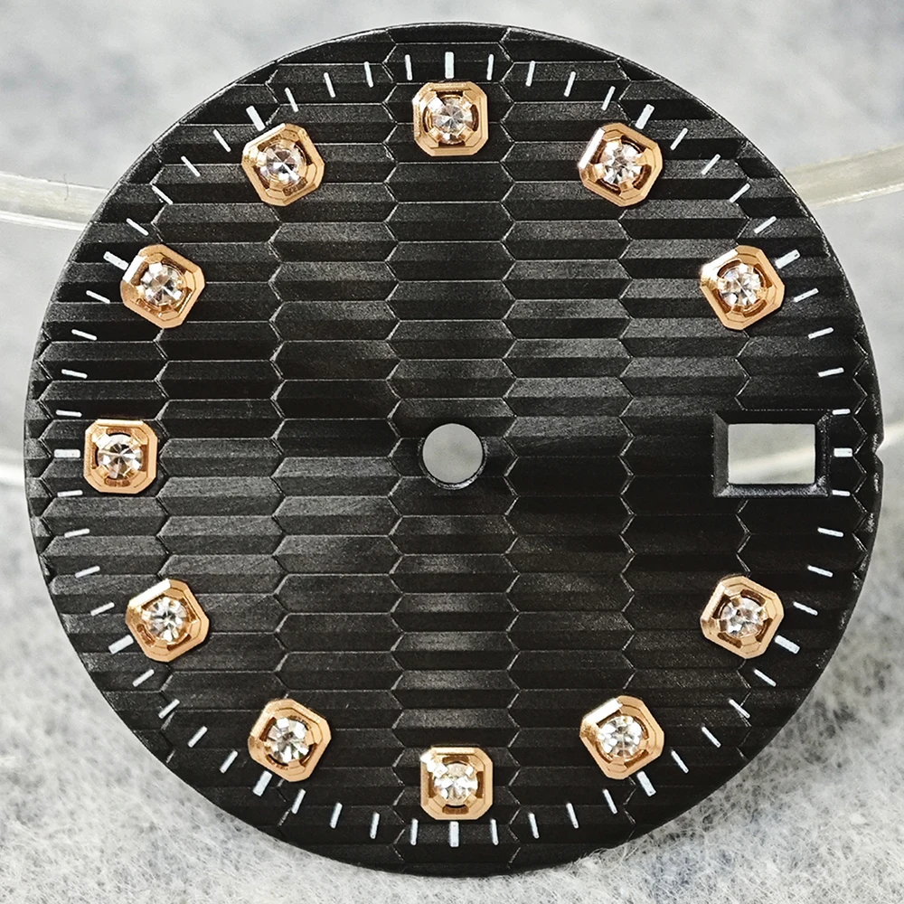 Green Luminous High-Quality Watch Face for Date Series, 28.5mm Dial
