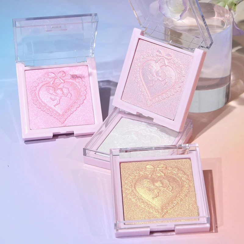 Description Picture 5 of itemLove Angel High Gloss Powder Highlighter Makeup Palette Peach Fairy Glitter Body Bronzer Highlight Contour Illuminator Makeup