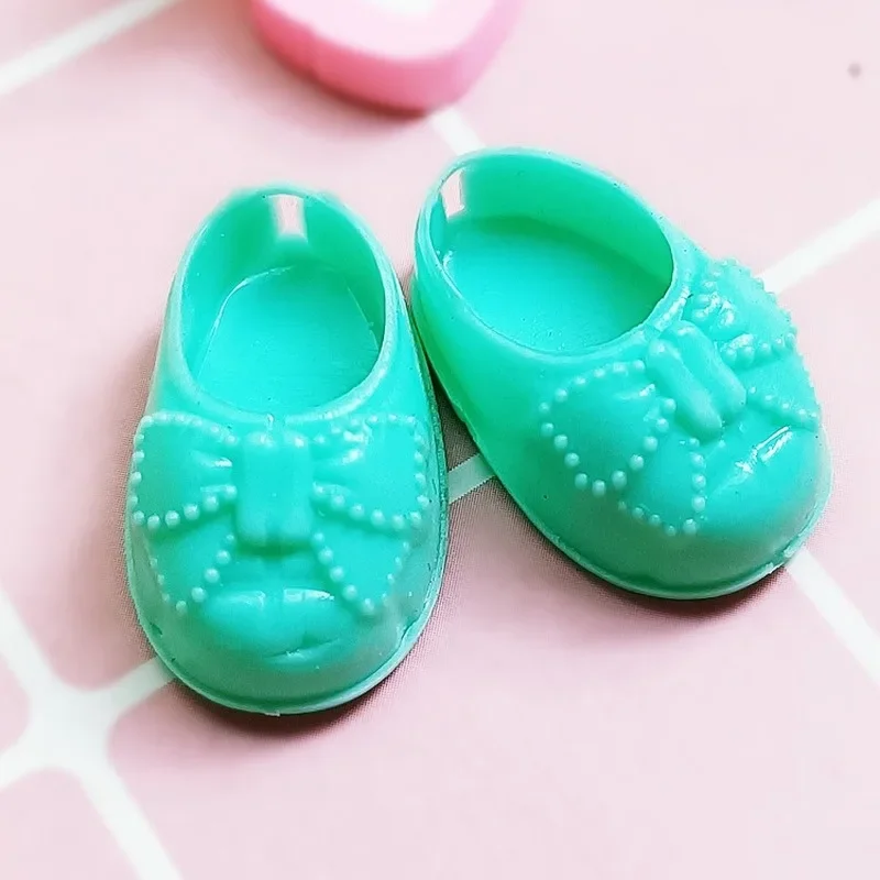 Doll Shoes doll shoes doll accessories 2.5CM Doll Shoes For 16cm BJD Dolls Cute Bow Pattern General-Purpose For 1/8 Body Doll PVC Shoes