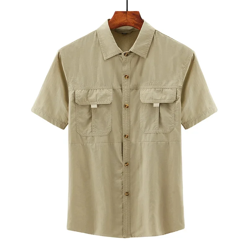 

Men Casual Shirts And Blouses Oversized Shirt For Men Social Formal Shirt Tops Short Sleeve General Cargo Shirt Men Clothing 4xl