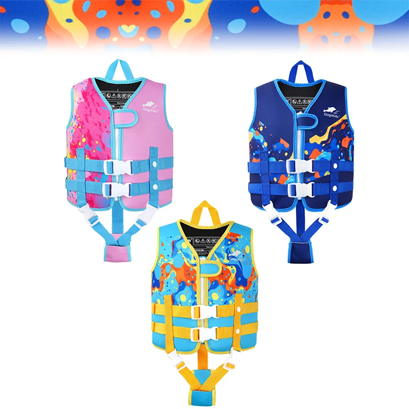 Children's Swimming Vest Floating Jacket Toddler Swimsuit Assist Swimwear Swim Training Buoyancy Swim Vest Neoprene Swim Jacket 1