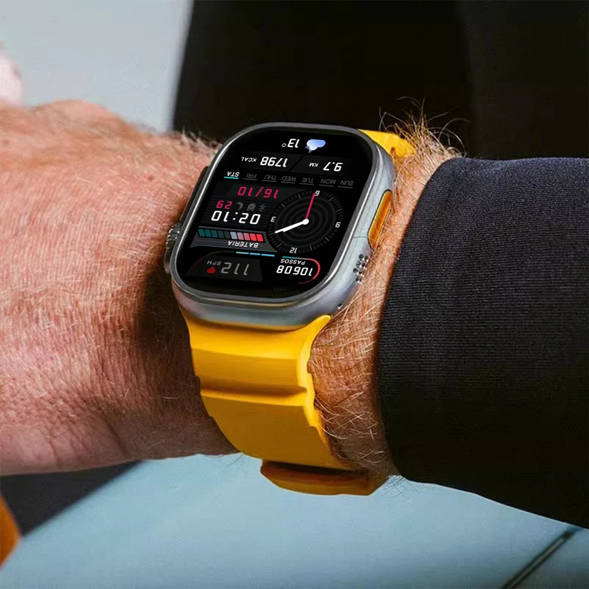 Sporty Titanium Silicone Bracelet Strap