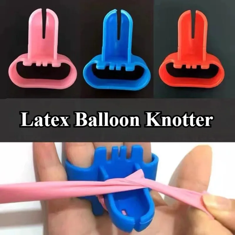 1 PC Random Color Latex Balloon Easy Knotter Wedding Birthday Party Balloon Knotting & Tying Tool Party Birthday Decoration