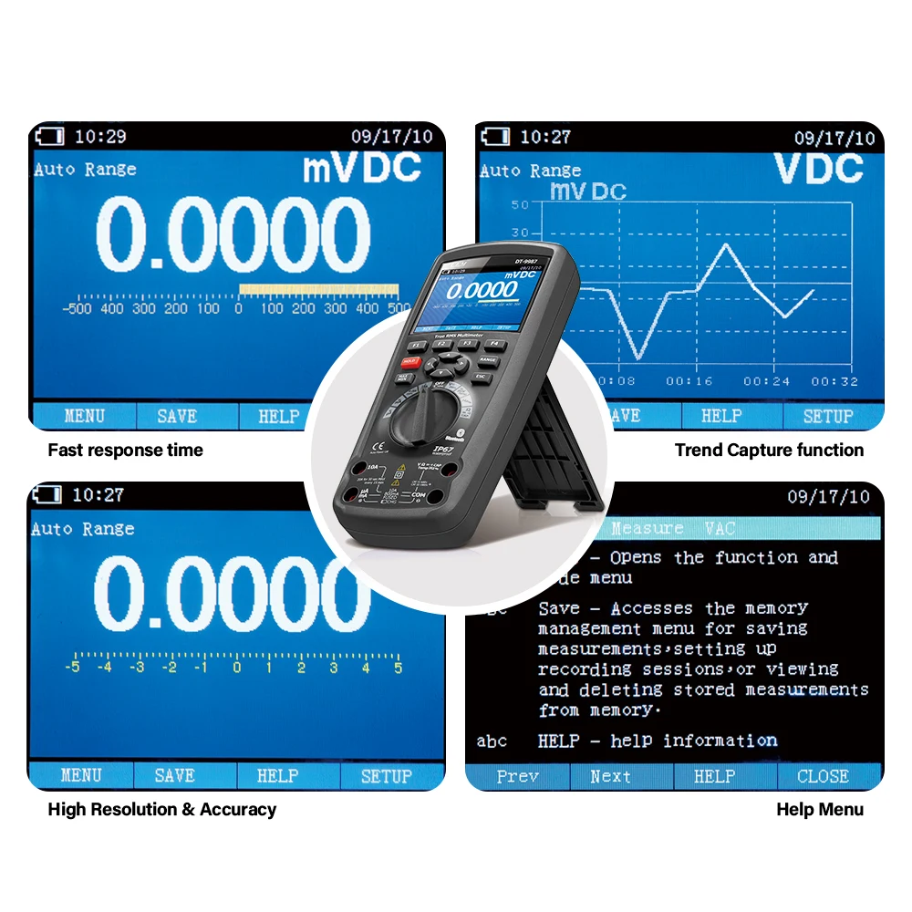 9987 Digital TRMS High Resolution & Accuracy Multimeter with Bluetooth-CEM Instruments