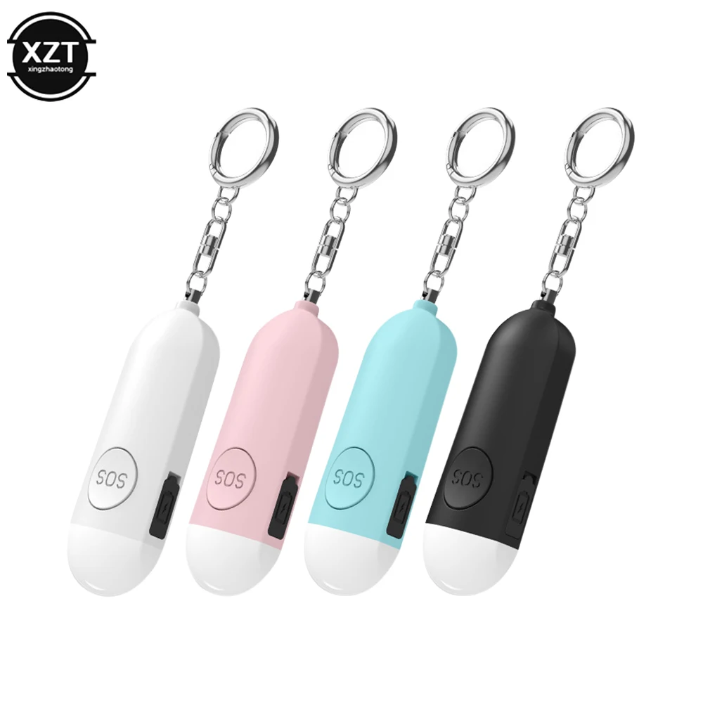 

130db Portable Alarm Rechargeable Model Alarm Female Child Elderly Security Alarm Two Mode Security Alarm