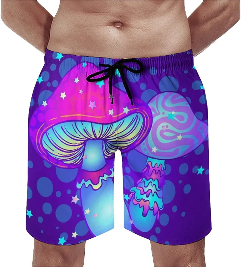 

Fashion 3d Print Magic Mushroom Beach Shorts For Men Quick Dry Board Shorts Kids Bathing Suit Casual Summer Swimsuit Swim Trunks