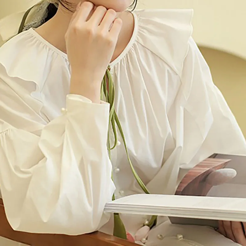 Ygolonger Pure Cotton Sleeping Skirt One Piece Long-sleeved Homewear Cloths Spring Summer Romantic Pajamas  for 2023 Women