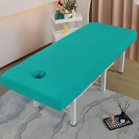 Couverture de lit de beauté avec trou, drap de lit imperméable et résistant à l'huile, draps plats spéciaux et perforés pour Clubs de Spa 6