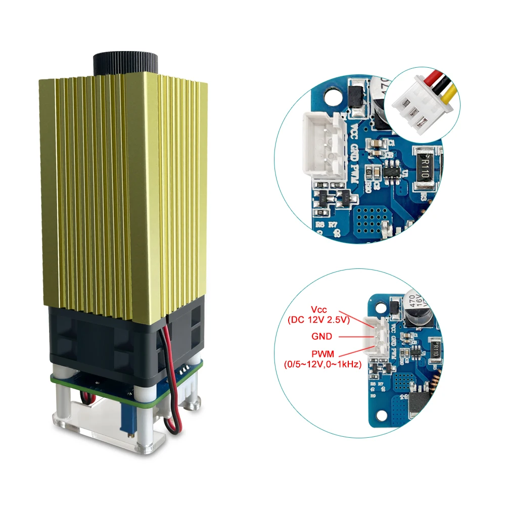 LASER TREE 40W Laser Head 450nm Blue Laser TTL Module for CNC Cutting Engraving Machine Wood Working Tools and Accessories