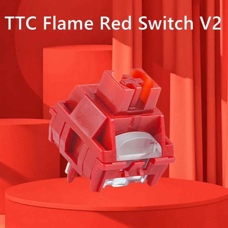 TTC Flame Red V2 Switch Mechanical Keyboard Linear Switch Extended Dust Proof Axis 5pin 45g HIFI 24mm Quick Trigger For Gaming 4 S9cb37cd747444b7ea52121a647b8c22cA