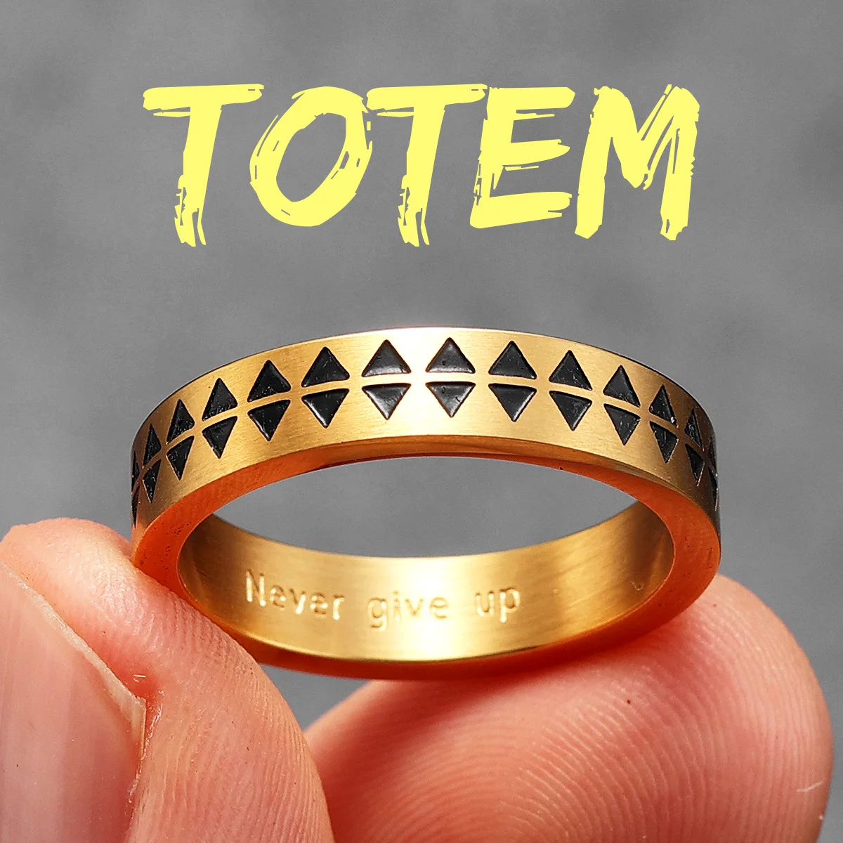thumbnail image 1 of Retro Geometry Texture Men Rings Stainless Steel Women Jewelry Punk New In Stranger Things Fashion Accessories Gift Wholesale, 1 of 5