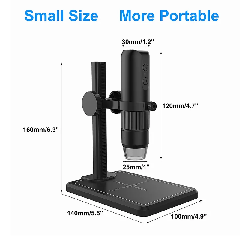 디지털 현미경 전문 USB 8 LED 내시경 1600X 줌 카메라 돋보기 휴대폰 PC 코인 납땜 도구용