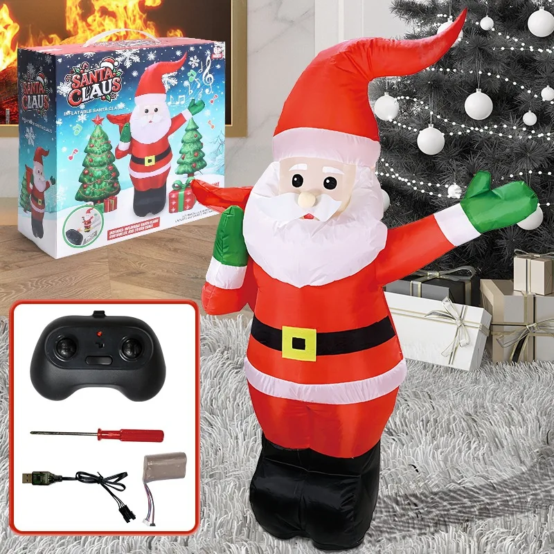 Christmas Gift RC Inflatable Santa Claus Toys Electric Rechargeable Children's Remote Control Toys Holiday Interactive Boys Gift 5