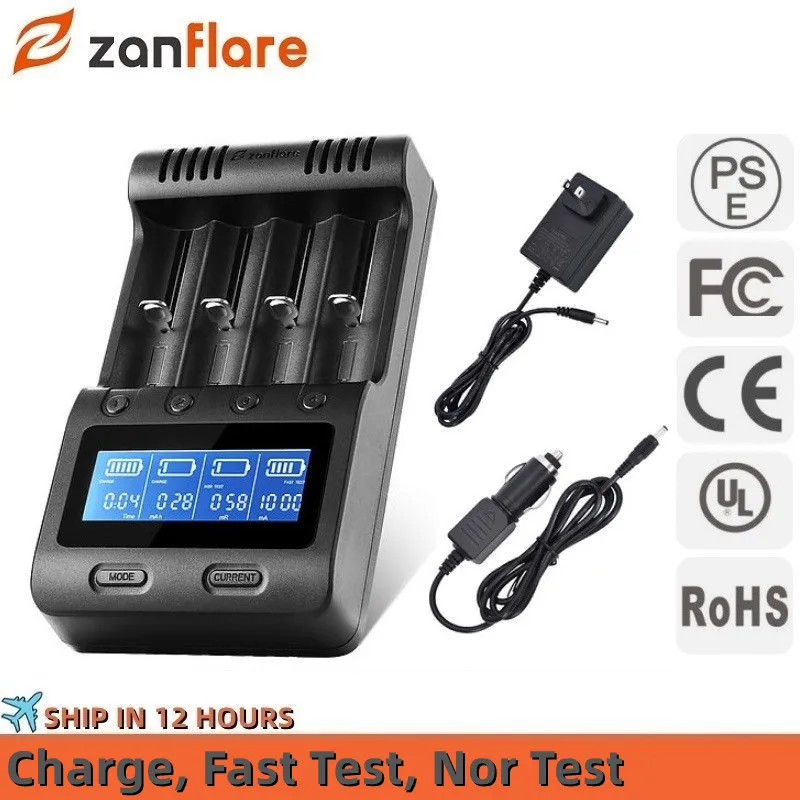 

New Zanflare 18650 Battery Charger LCD Display Portable Smart for 17670 26650 20700 18350 AA AAA Li-ion Test Discharge Capacity