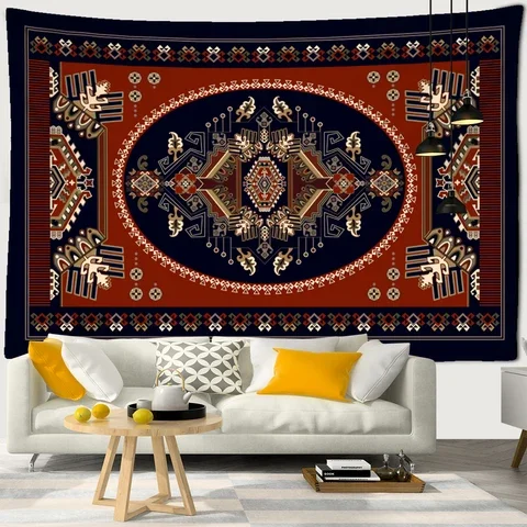 

Carpet Pattern Tapestry Wall Hanging Chinese Style Psychedelic Mandala Hippie Bedroom Living Room Home Decor