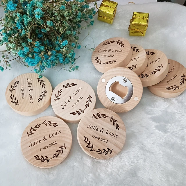 Custom Fridge Magnet Round Wooden Bottle Opener - China Bottle Opener and  Wooden Bottle Opener price