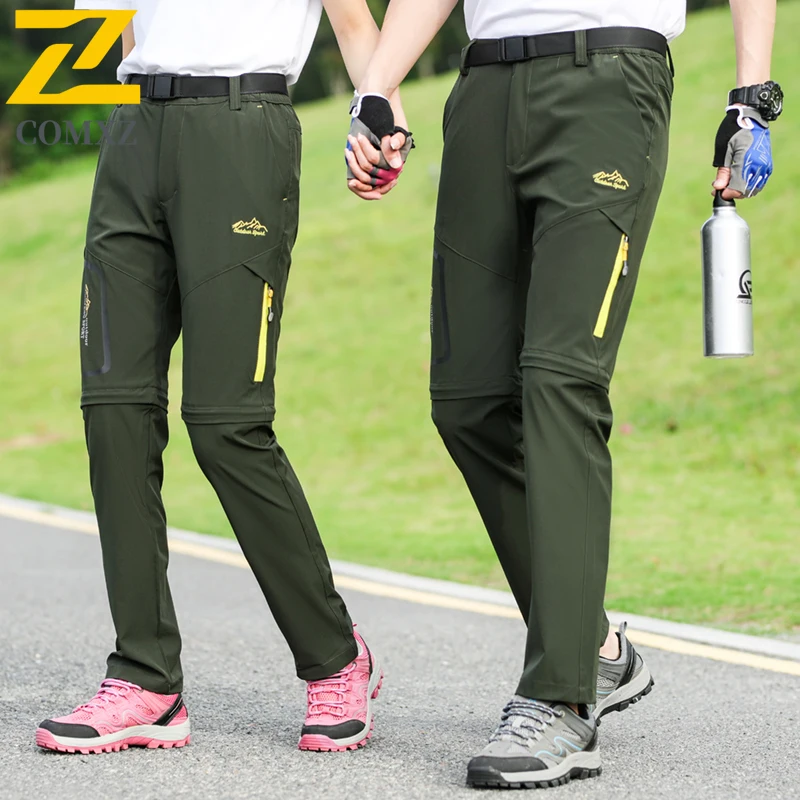 EiAO Men's Quick-Dry removable Hiking Pants Summer Lightweight Water-Resistant Windproof Outdoor Camping Fishing Trekking UPF50+