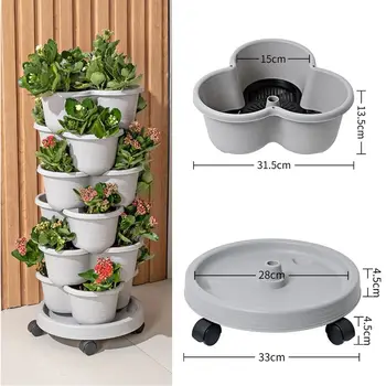 Stackable Tower Planter Pot 1