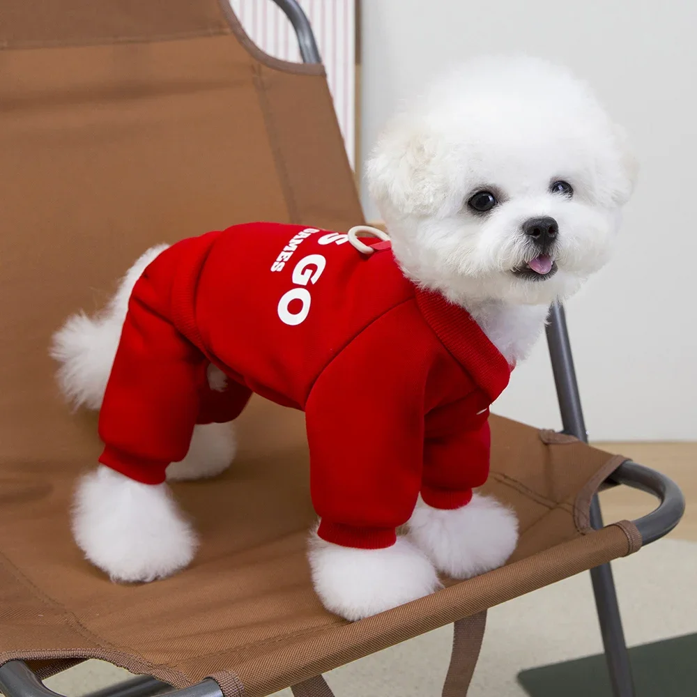 Winter Dog Coat – Thick Polyester Dog Hoodies & Warm Puppy Jumpsuit For Small Medium Dogs