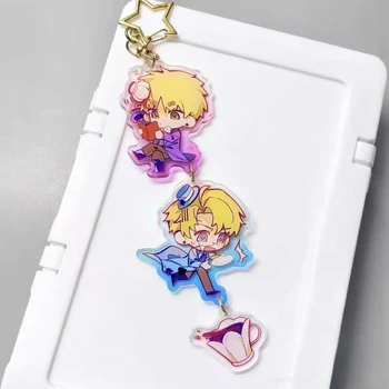Anime ‌ Portachiavi Cosplay Hetalia APH USUK Arthur Kirkland Alfred F. Jones, Portachiavi in Acrilico Kawaii, Accessorio per Borsa, Ornamento