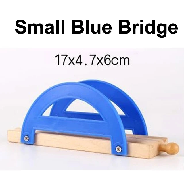 Wooden Railway Track Accessories Set with Bridge and Tunnel
