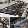 80cm Kitchen Oil Sticker Self-adhesive Marble Pattern Waterproof Cabinet Stove Countertop Wallpaper Desktop Bathroom Renovation 6