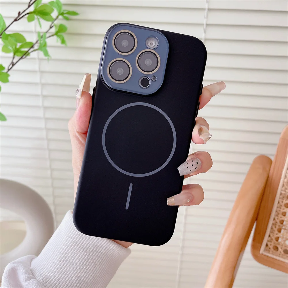Premium Glass Lens Protector with Shock-Resistant Matte Finish for Wireless Charging Phone Case