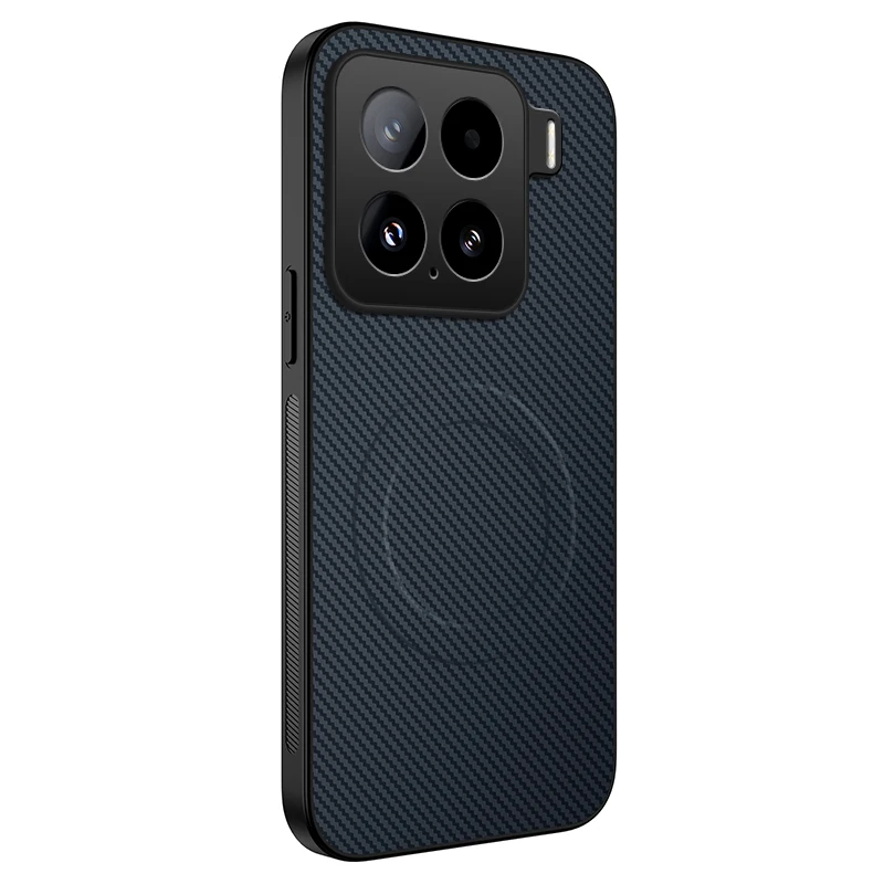 Carbon Fibre Phone Case with Camera Lens Protection - Matte Soft Bumper Cover