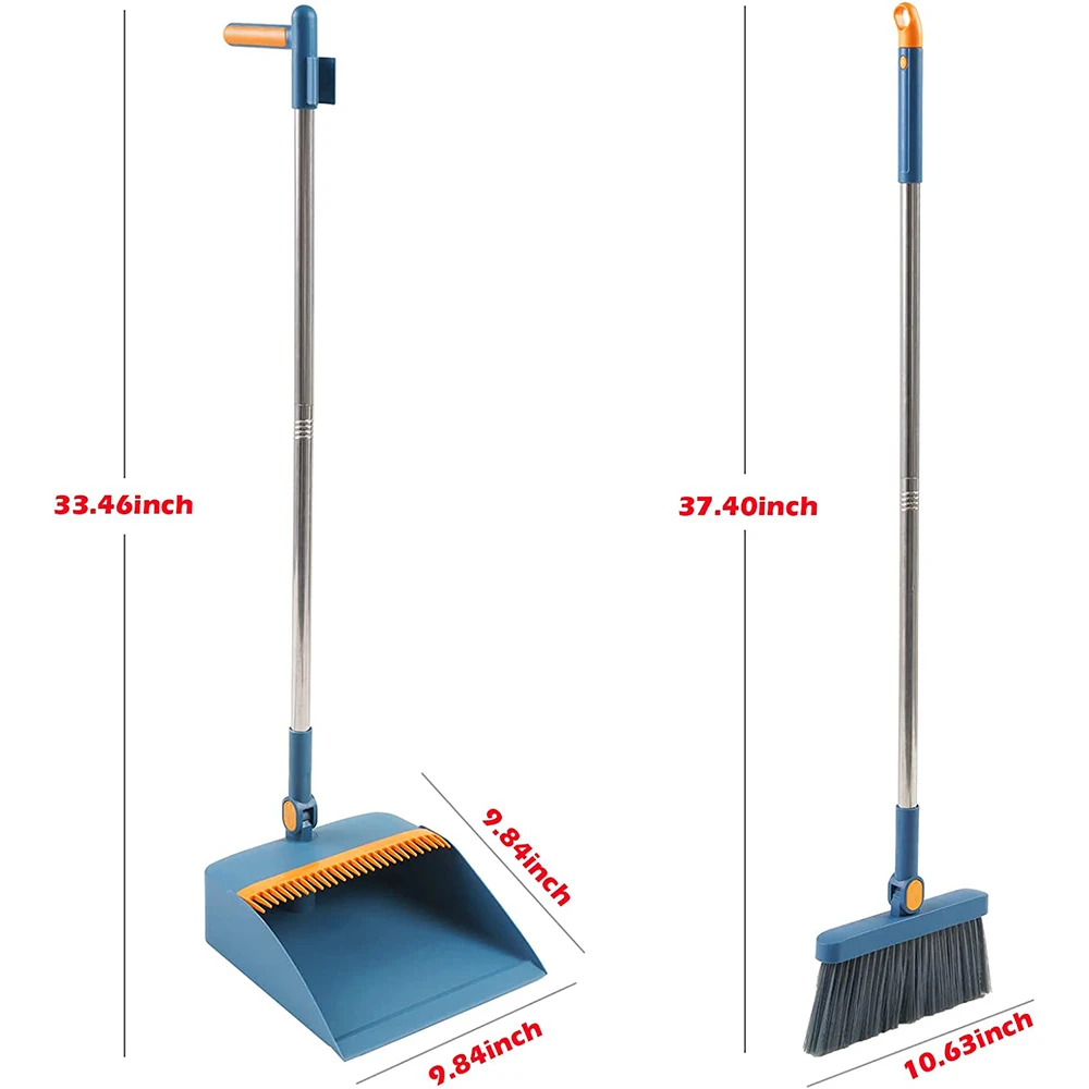 Ensemble Balai Vertical Et Pelle Casabella Quick 'n' Easy – Gris/orange, Comme Neuf