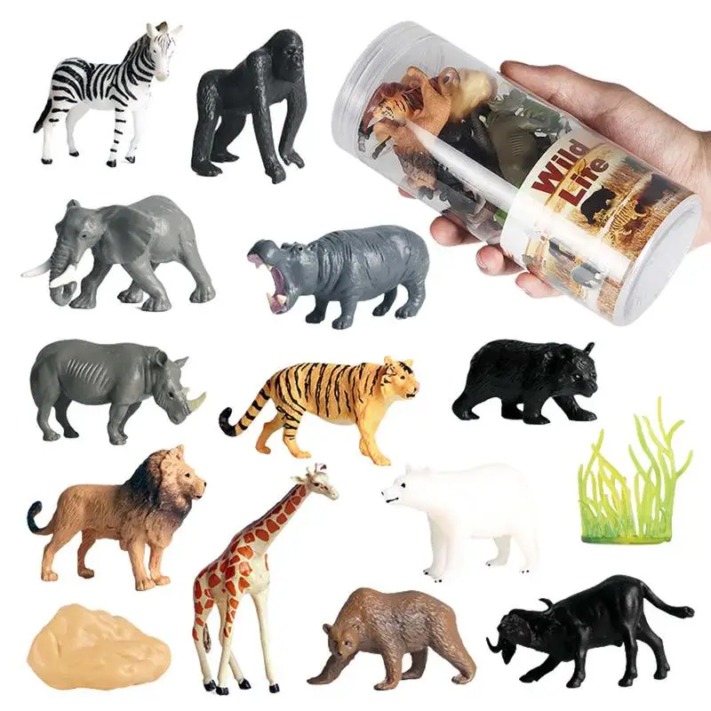 

Mini Realistic Educational Simulation Woodland Toys Figurines Forest Animal Assorted Family Figures Set Home Decor Collection