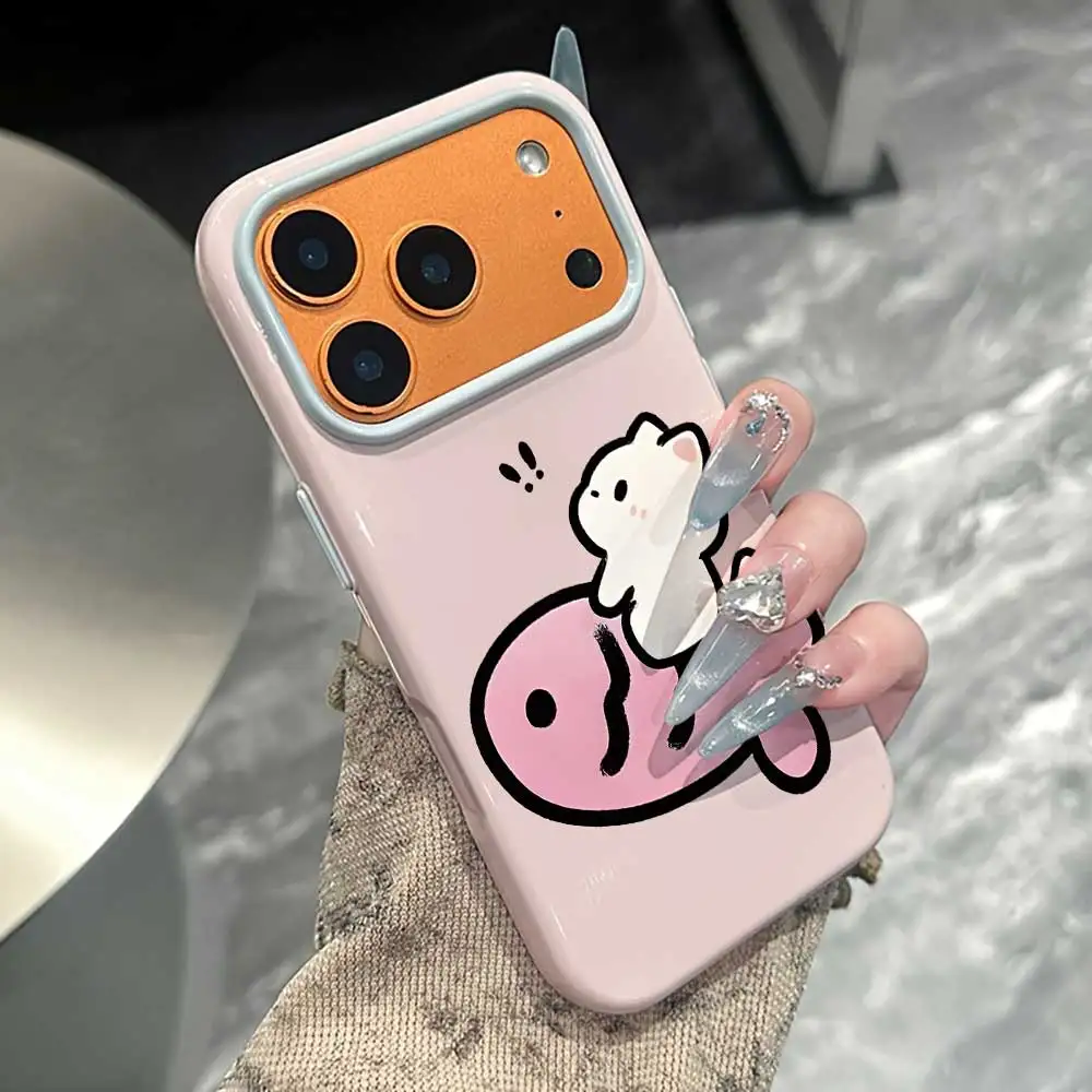 Kawaii Kitty Fish Print Shockproof Phone Case