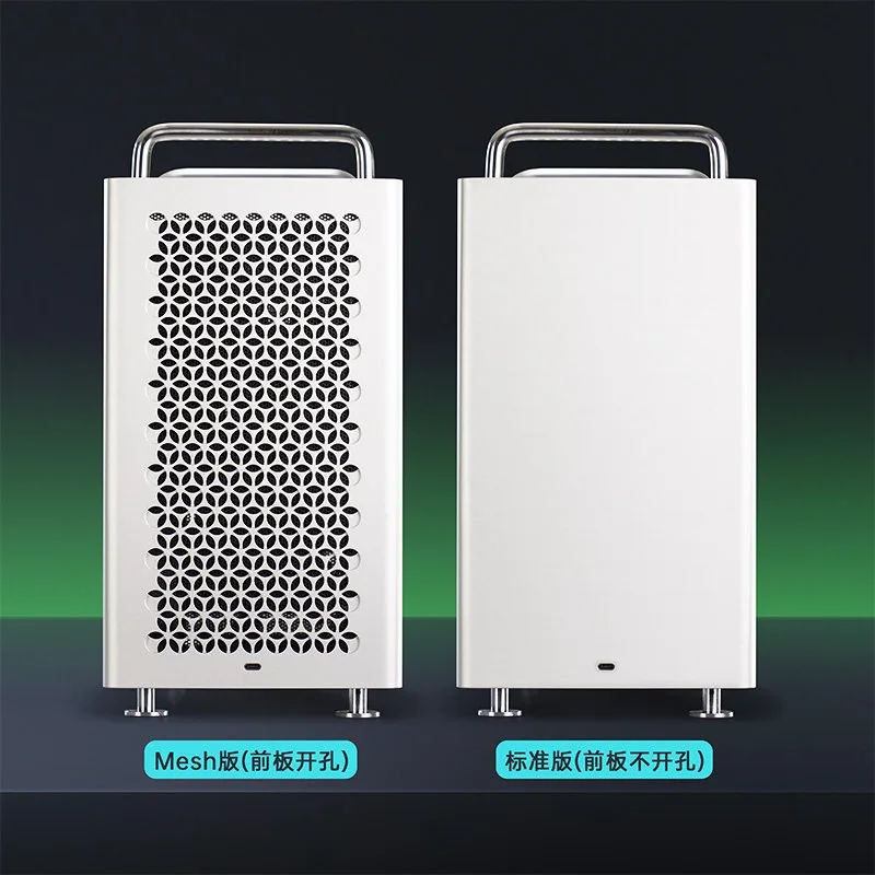 ZZAW B2Pro 올알루미늄 MATX 미니 컴퓨터 케이스 ATX/SFX 섀시 (손잡이 포함) 심플한 디자인 및 240 수냉 시스템 호환