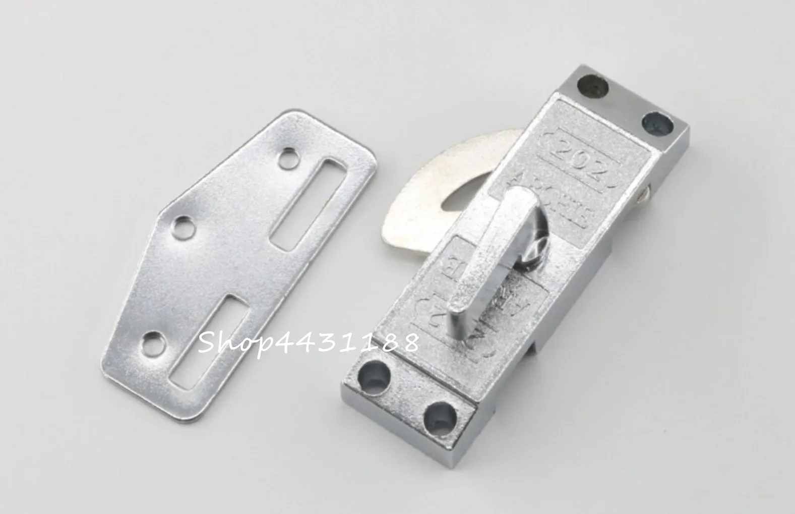 1set Zinc Alloy Sliding Door Lock Locking Push-pull Locks Single Side Wooden Sliding Door Hook Latch Safety Lock Hardware Tool