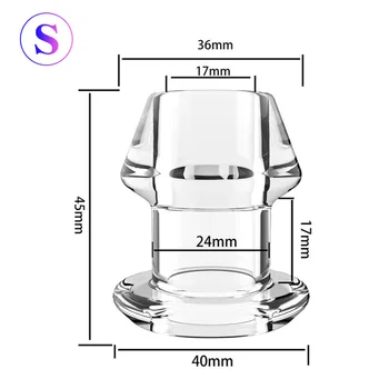 Hollow Anal Plug Transparent Peep Anal Dilator Backyard Pull Bead Anal Plug Out Leakproof Liquid 18-year-old Adult Sex Toy Store 2
