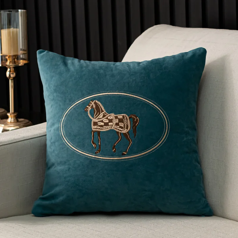 Decorative embroidered pillow cover