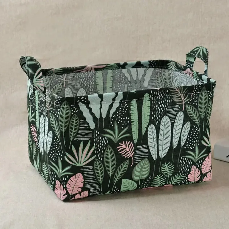 1pc Cube Folding Fabric Storage Basket Closet Organizador Clothes Storage Boxes Home Office Shelf Organizers for Kids Toys