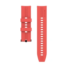 Silicone Sport Band Strap, 24mm - Compatible with Garmin Venu - Button Black (3 red)