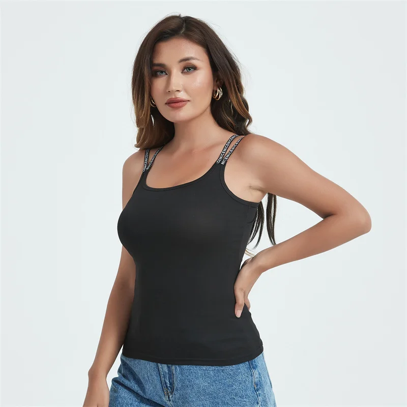 WomenSummerTanksCamisVestFashionCasualSleevelessCottonElastic