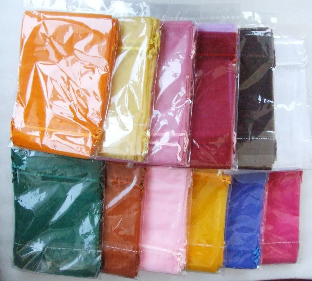 

200pcs 15*20cm Jewelry Gift Organza Bags .color sent randomly