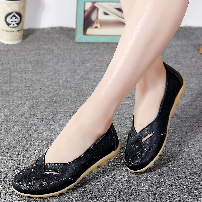 Women Leather Shoes Ballet Flats Casual Sandals Loafers