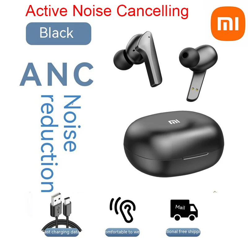 

XIAOMI ANC Bluetooth 5.3 Earphones Wave 300 Wireless In Ear Buds Headphones W300 Headset Built-in Microphone With Charging Case