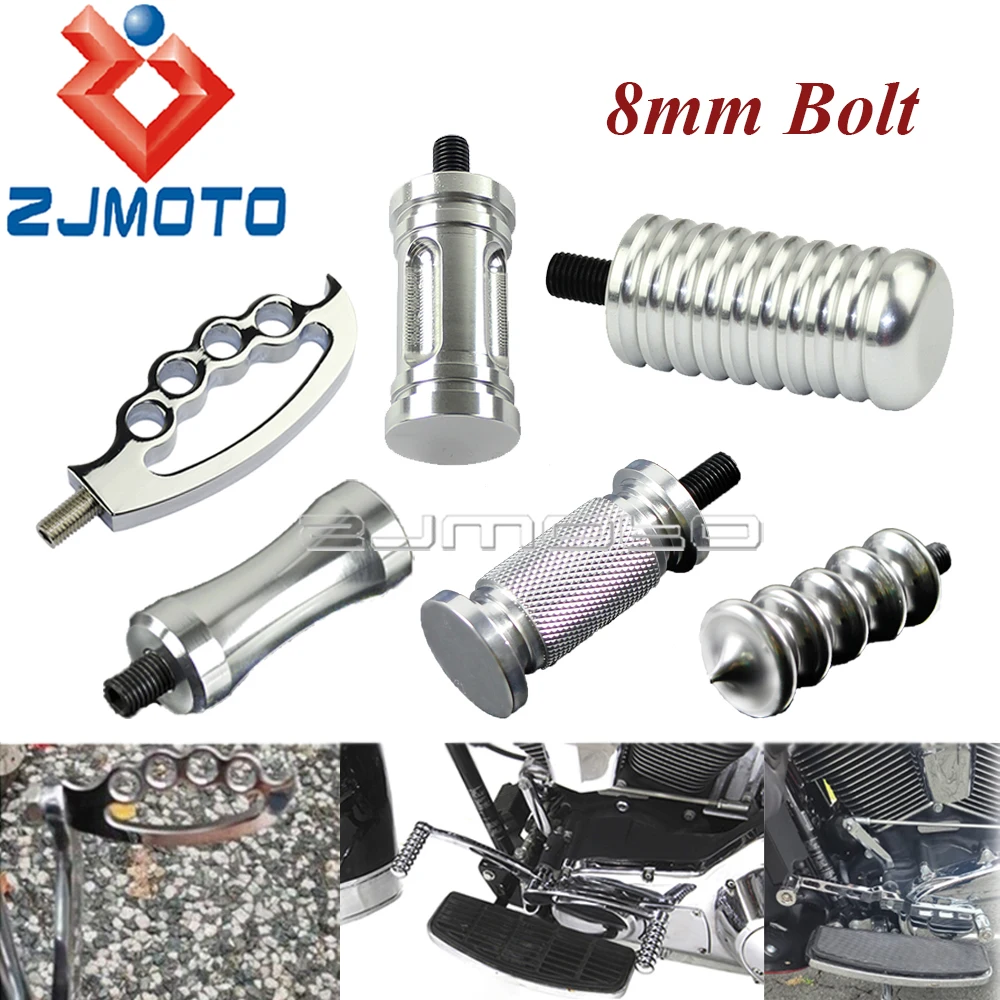 Moto Universale 8Mm Bullone Shifter Pioli Pedale Cambio Pedana Per Harley Softail Street Fat Bob Sportster Xl Cafe Racer