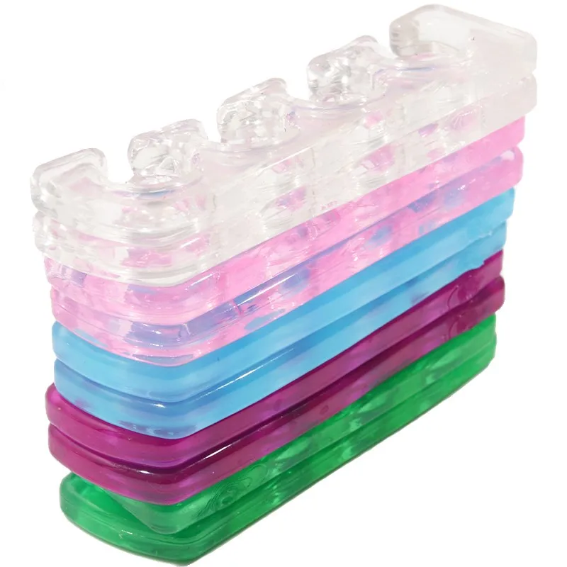 2Pcs Lot Soft Silicone Finger Toe Separator 5 Colors Feet Care Nail Tools Manicure Pedicure Foot Braces Support Assistant Polish